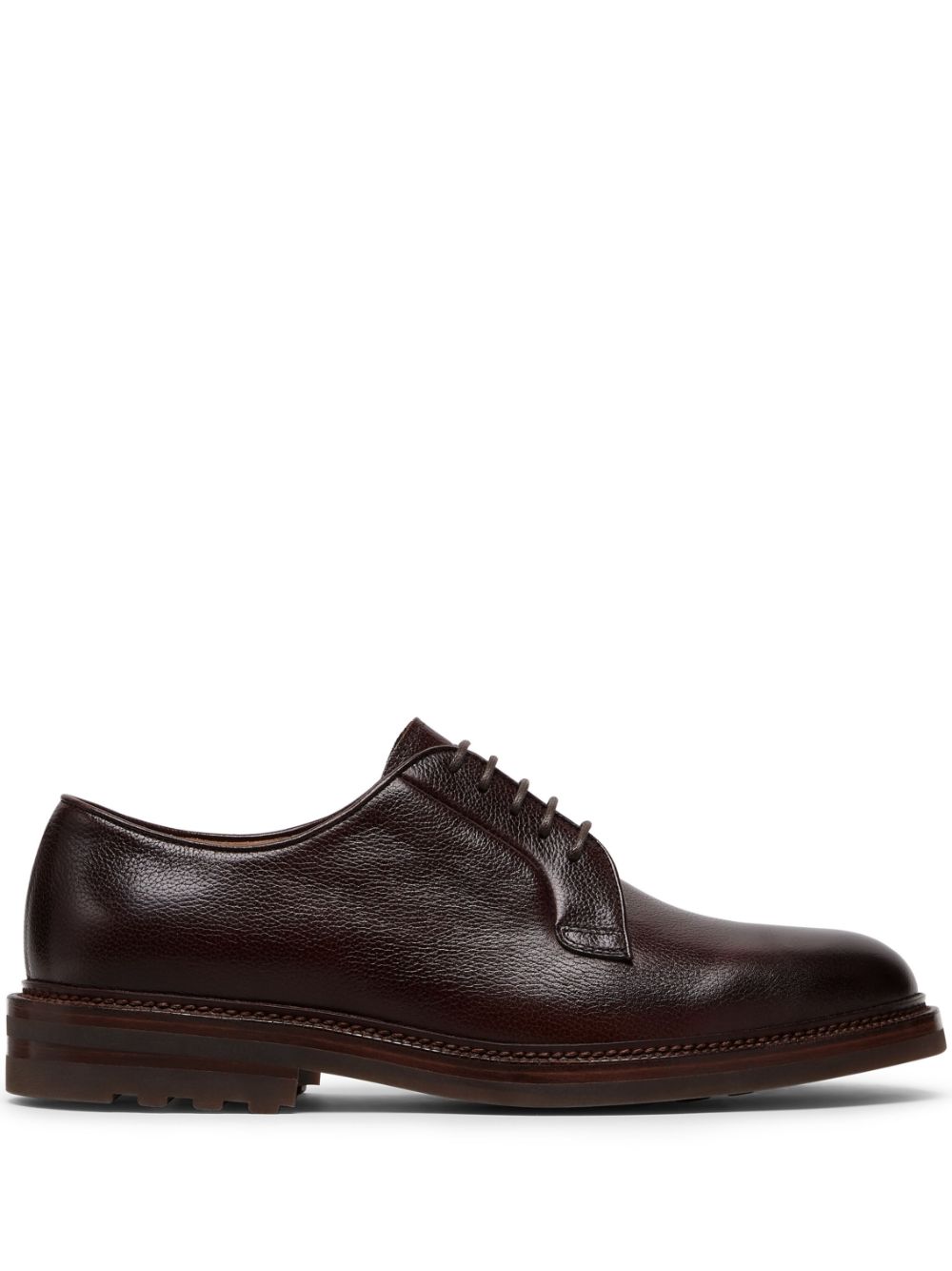 Brunello Cucinelli calfskin derby - Brown von Brunello Cucinelli