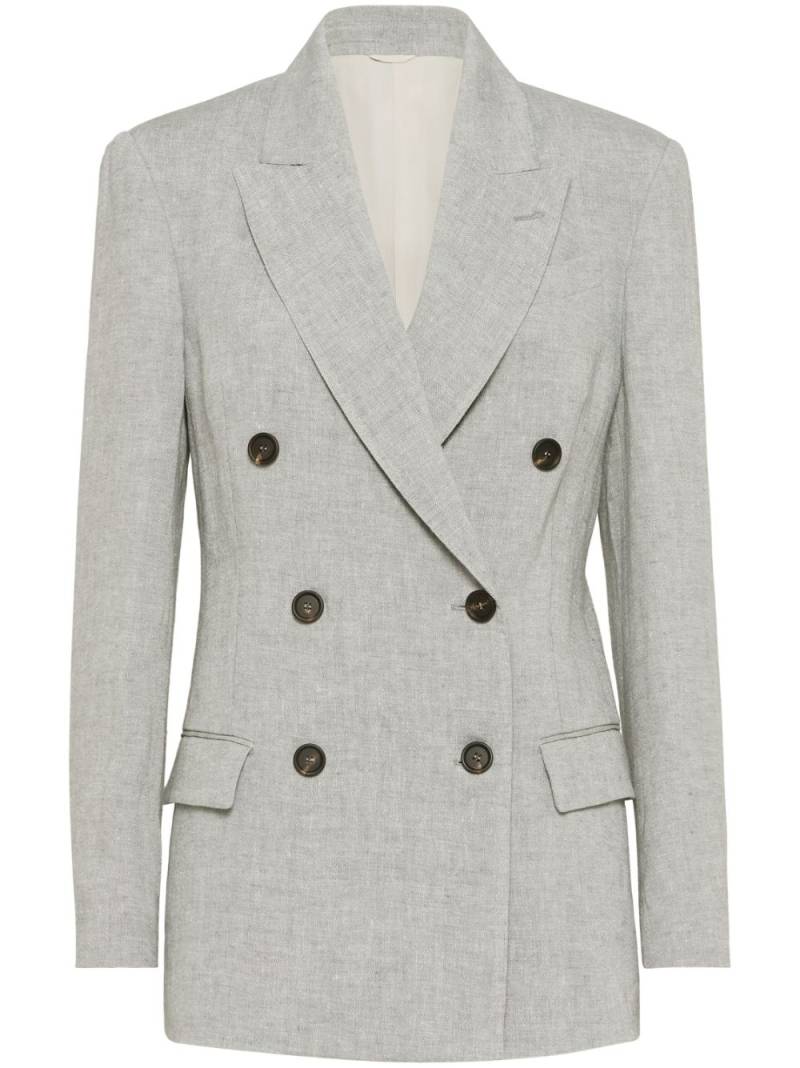 Brunello Cucinelli canvas blazer - Grey von Brunello Cucinelli