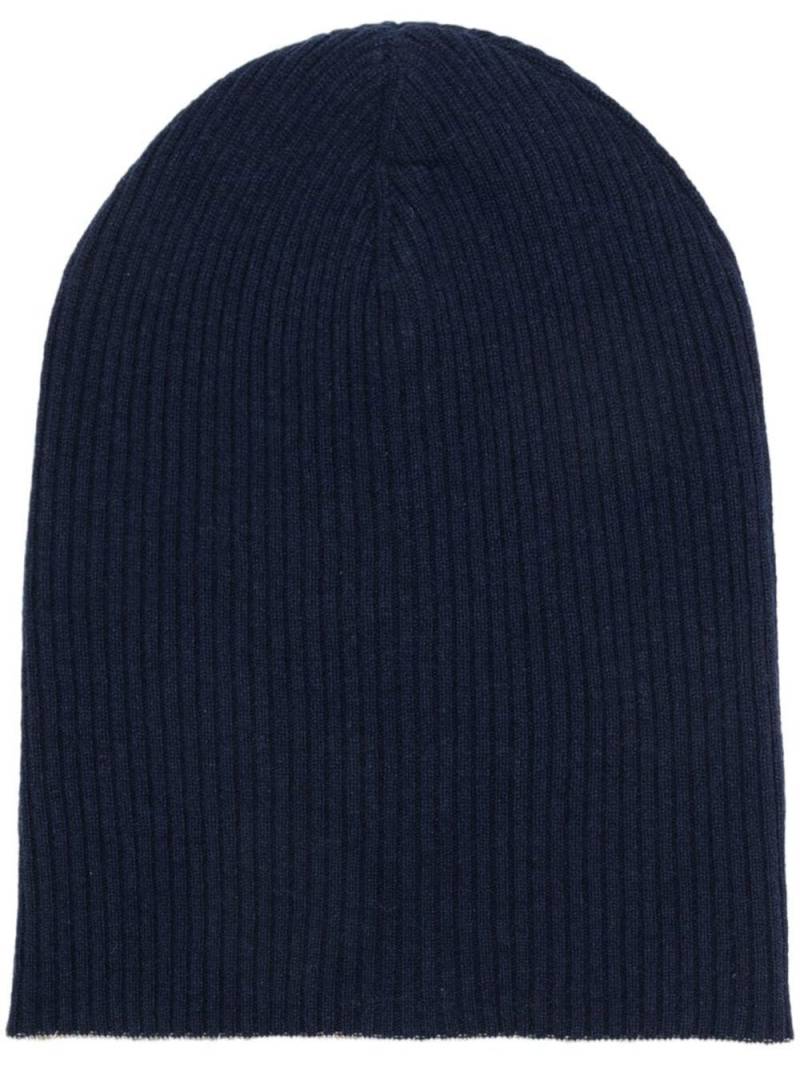 Brunello Cucinelli cashmere beanie hat - Blue von Brunello Cucinelli