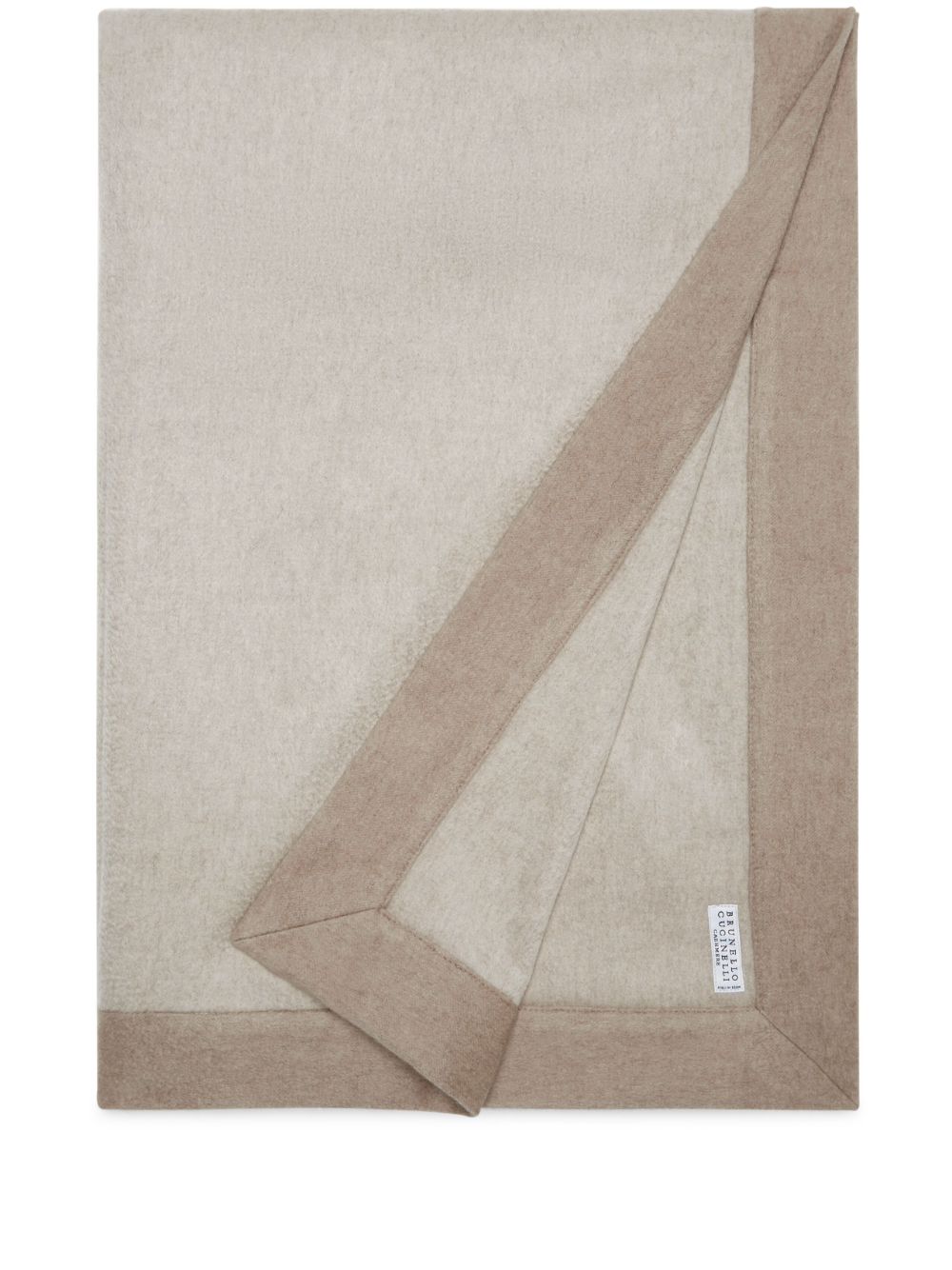 Brunello Cucinelli cashmere blanket (200cm x 150cm) - Neutrals von Brunello Cucinelli