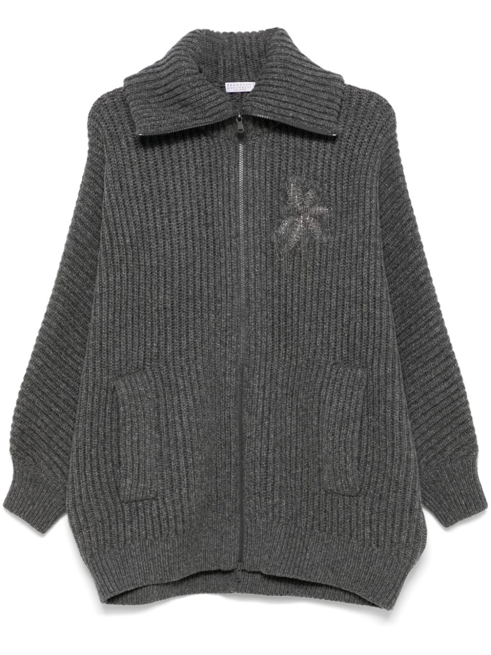 Brunello Cucinelli cashmere cardigan - Grey von Brunello Cucinelli