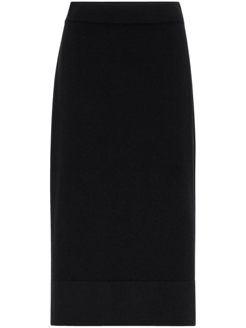 Brunello Cucinelli cashmere midi skirt - Black von Brunello Cucinelli