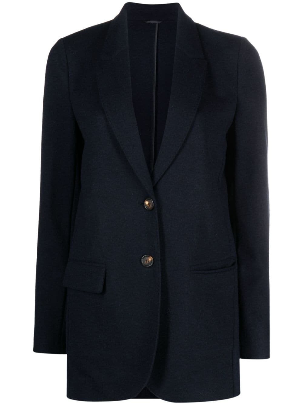 Brunello Cucinelli cashmere single-breasted blazer - Blue von Brunello Cucinelli