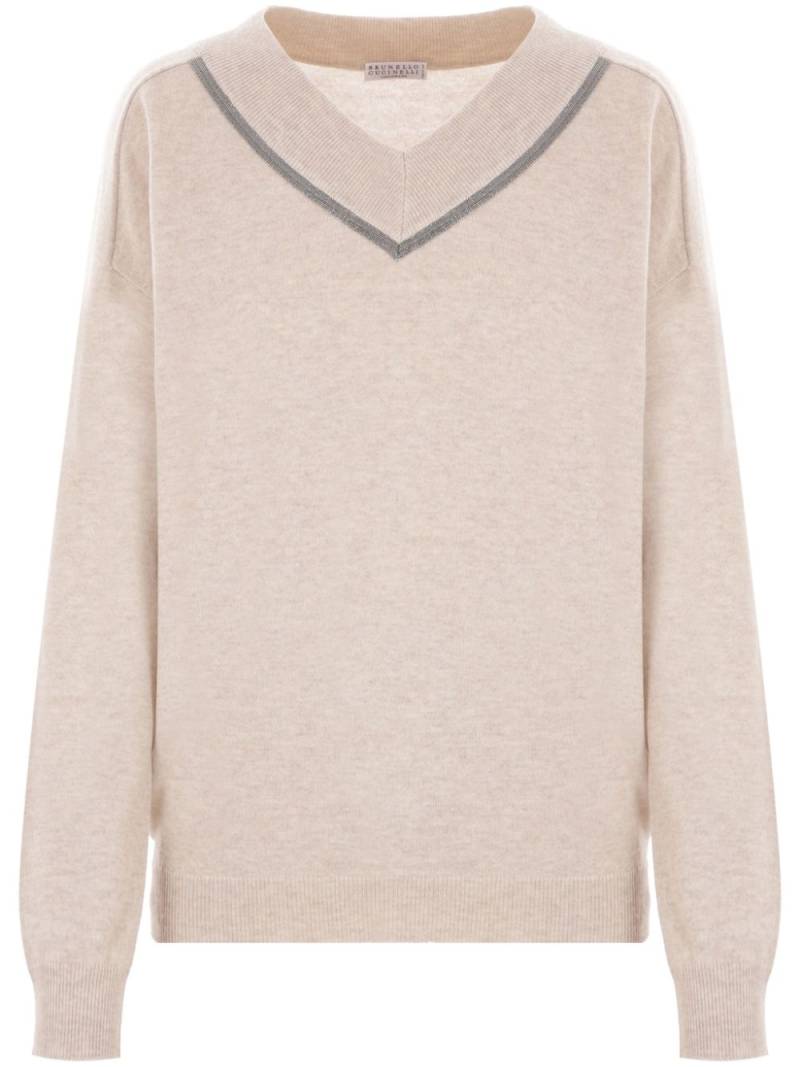 Brunello Cucinelli cashmere sweater - Neutrals von Brunello Cucinelli