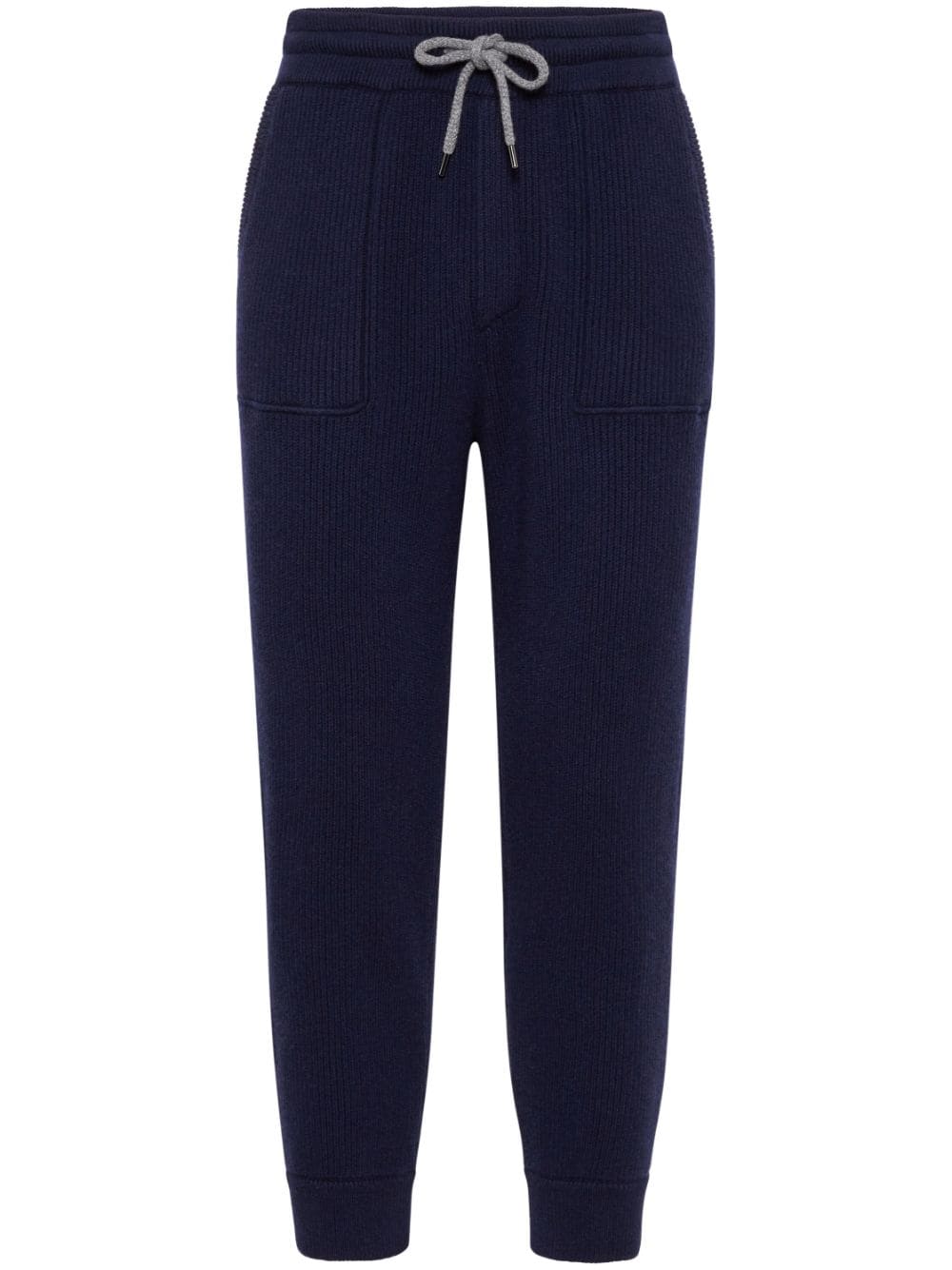 Brunello Cucinelli cashmere track pants - Blue von Brunello Cucinelli