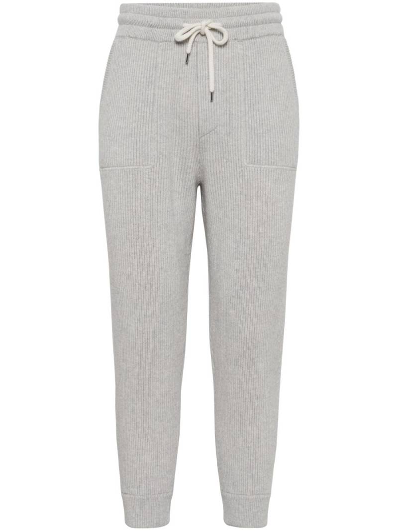 Brunello Cucinelli cashmere track pants - Grey von Brunello Cucinelli