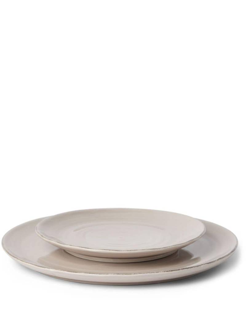 Brunello Cucinelli ceramic dining plates (set of two) - Brown von Brunello Cucinelli