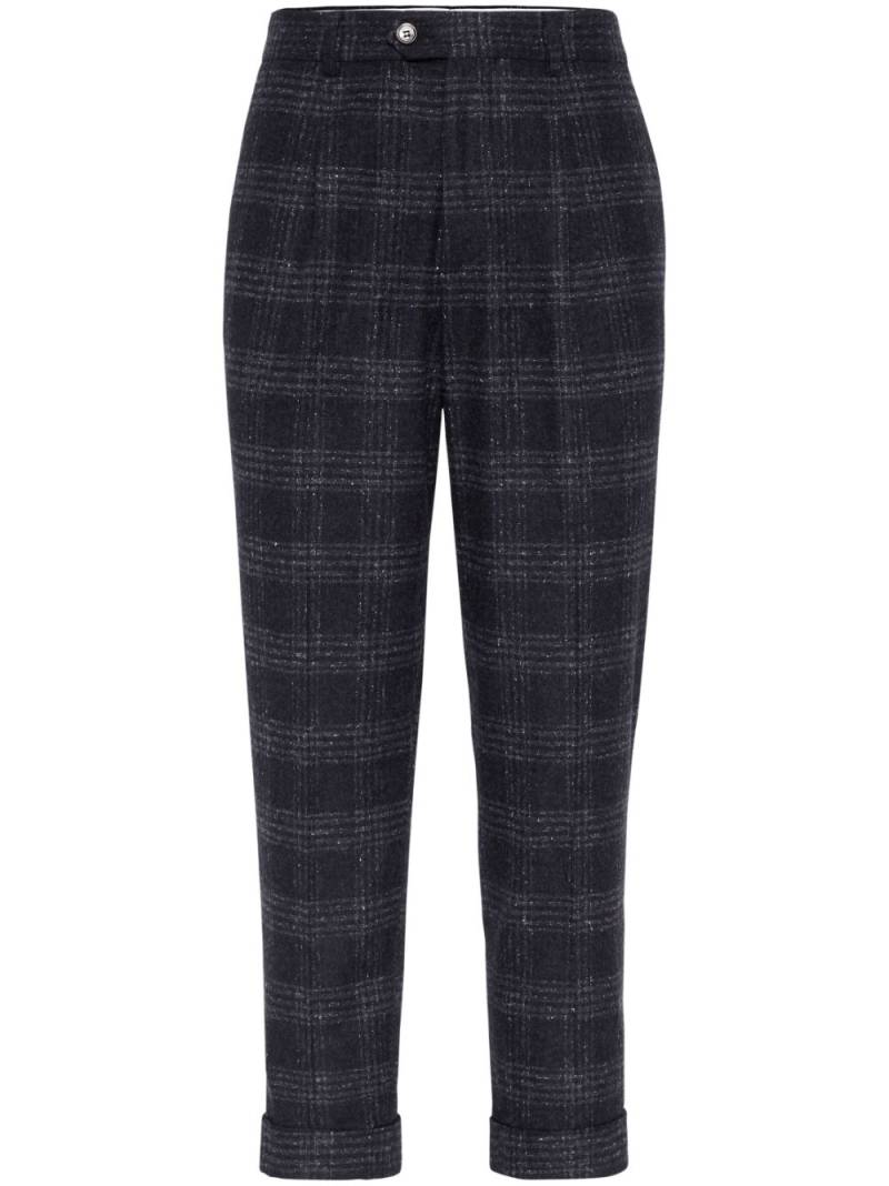 Brunello Cucinelli check-pattern trousers - Black von Brunello Cucinelli