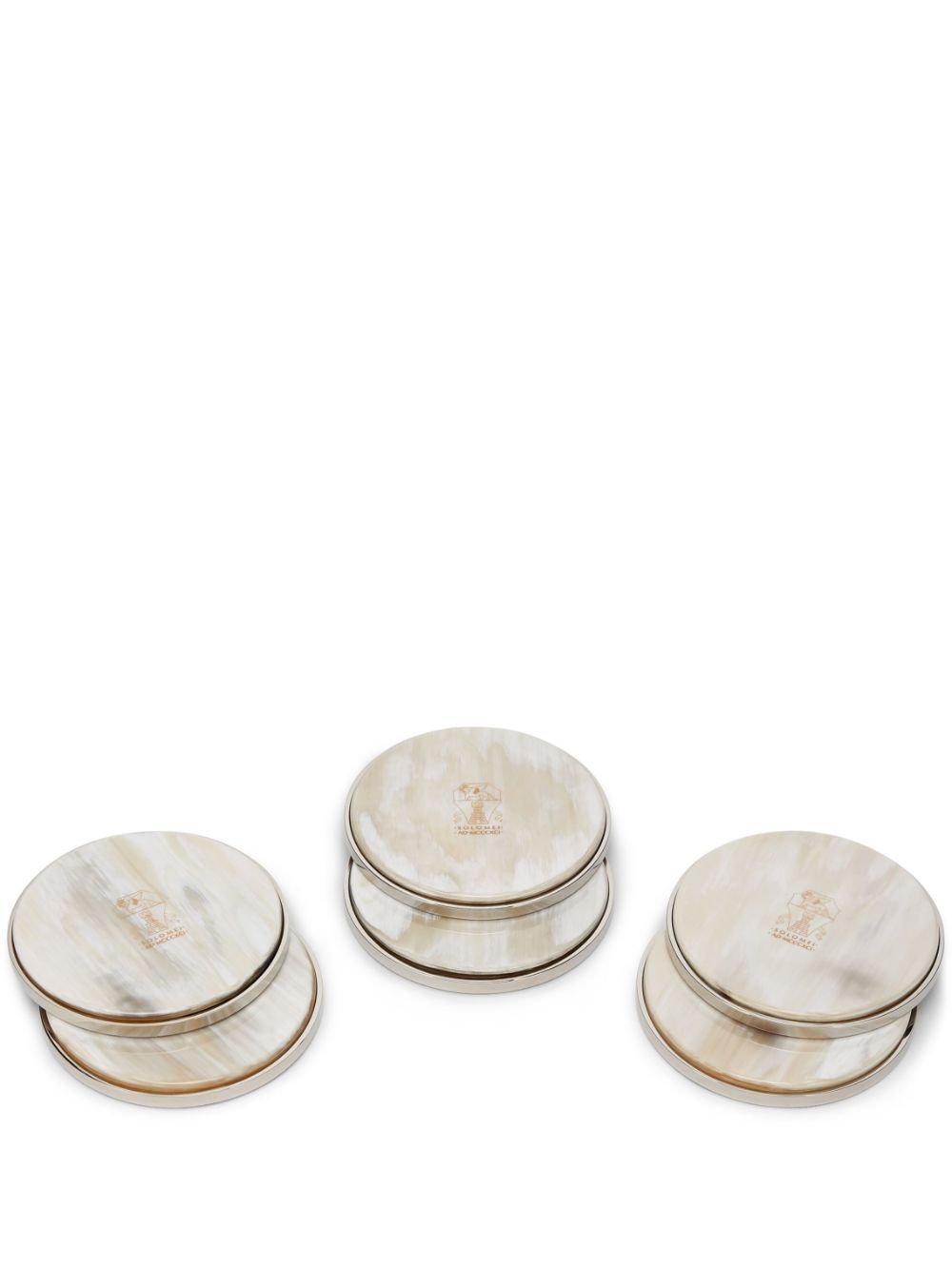 Brunello Cucinelli coaster set (set of six) - Neutrals von Brunello Cucinelli