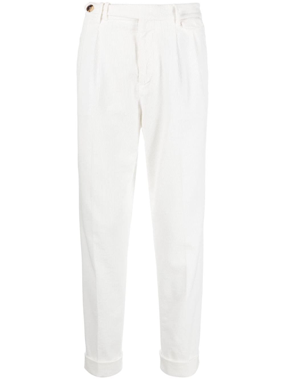 Brunello Cucinelli corduroy straight-leg trousers - White von Brunello Cucinelli