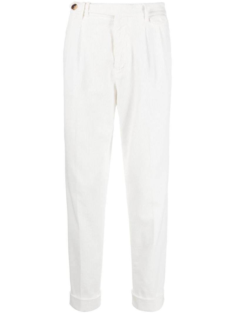 Brunello Cucinelli corduroy straight-leg trousers - White von Brunello Cucinelli