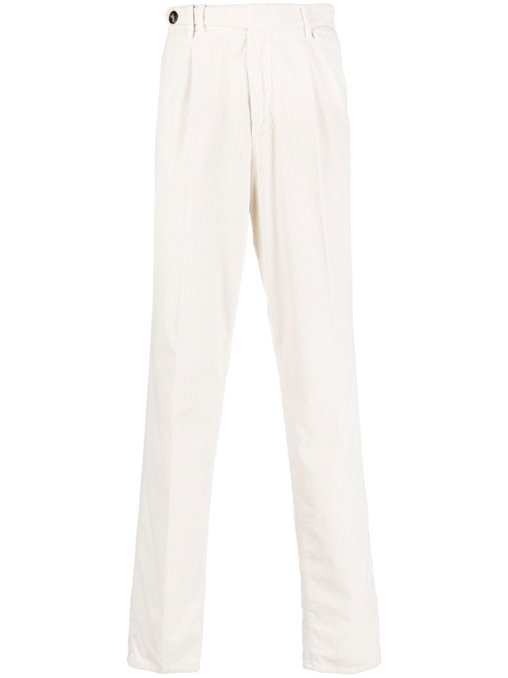 Brunello Cucinelli corduroy tapered trousers - White von Brunello Cucinelli