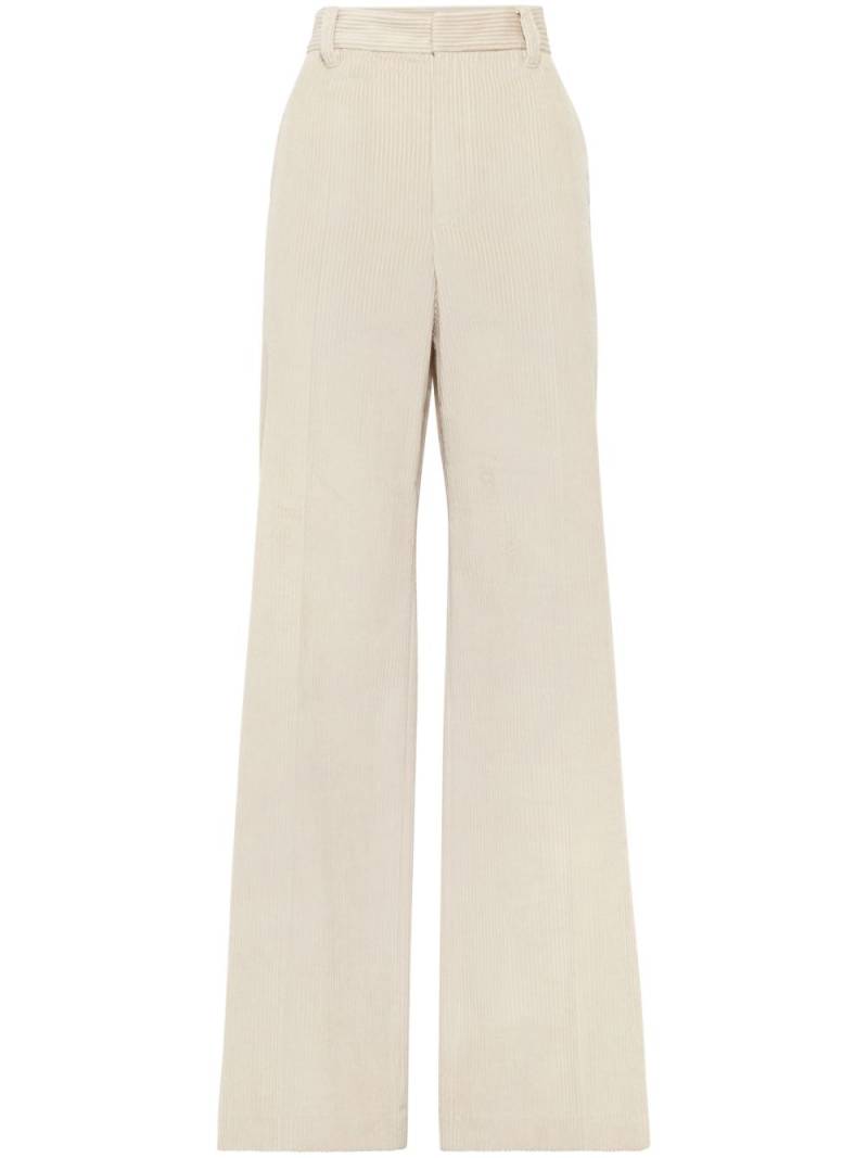 Brunello Cucinelli corduroy wide-leg trousers - Neutrals von Brunello Cucinelli