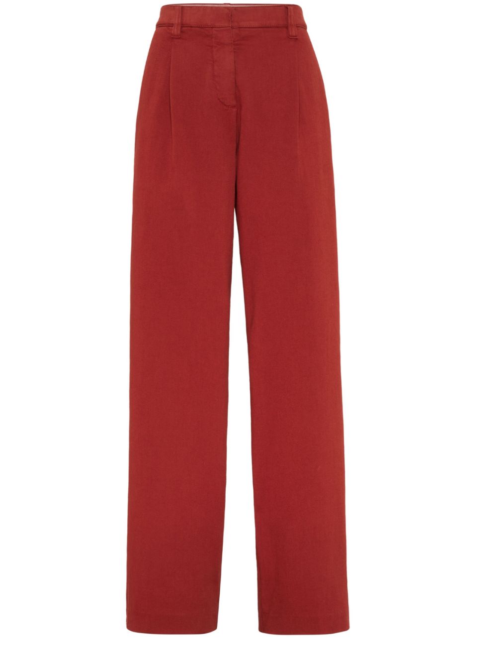 Brunello Cucinelli cotton mid-rise pants - Red von Brunello Cucinelli