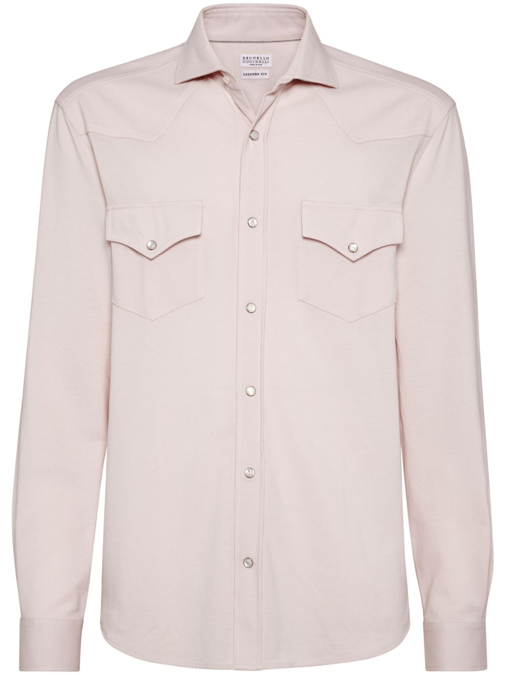 Brunello Cucinelli cotton piqué shirt - Pink von Brunello Cucinelli