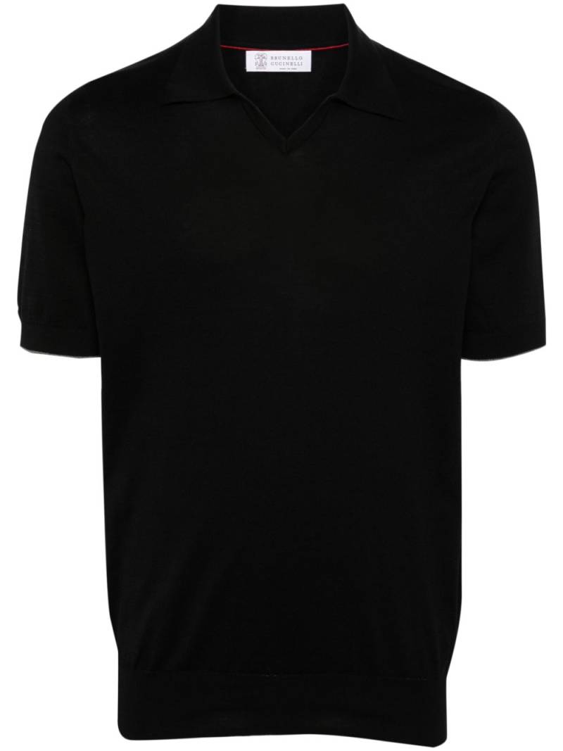 Brunello Cucinelli cotton polo shirt - Black von Brunello Cucinelli