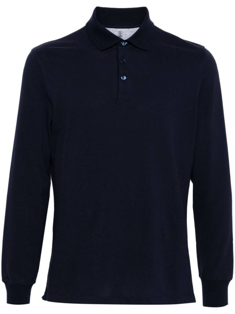 Brunello Cucinelli cotton polo shirt - Blue von Brunello Cucinelli