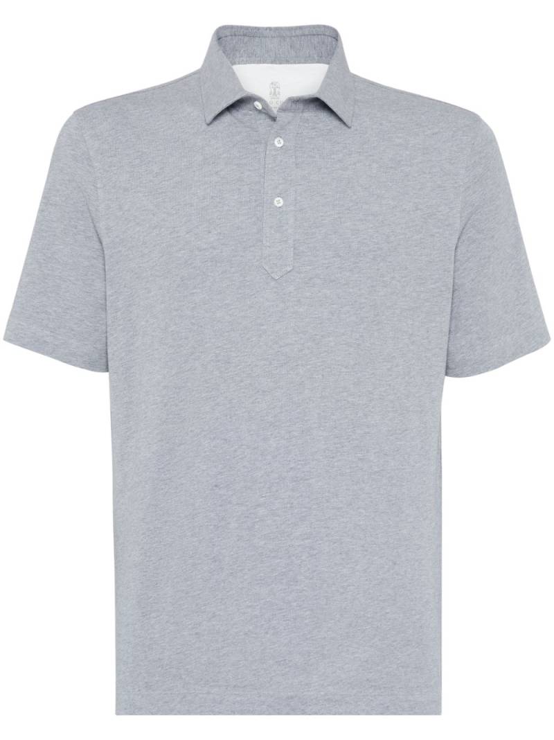 Brunello Cucinelli cotton polo shirt - Grey von Brunello Cucinelli