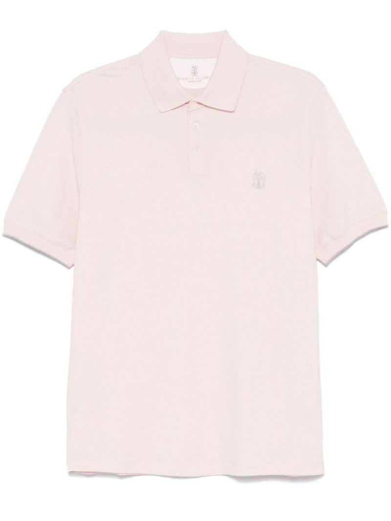 Brunello Cucinelli cotton polo shirt - Pink von Brunello Cucinelli