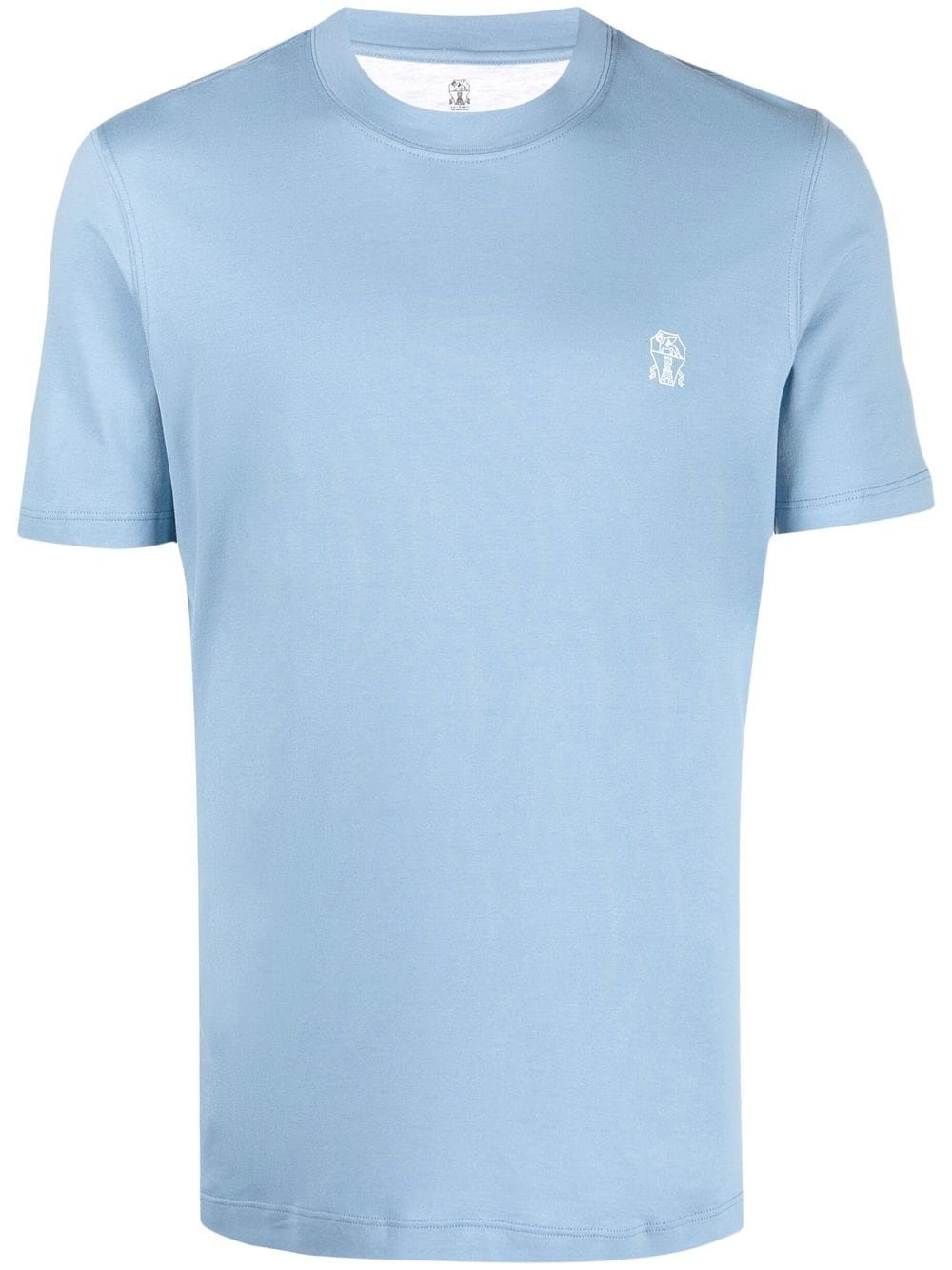 Brunello Cucinelli cotton round-neck T-shirt - Blue von Brunello Cucinelli