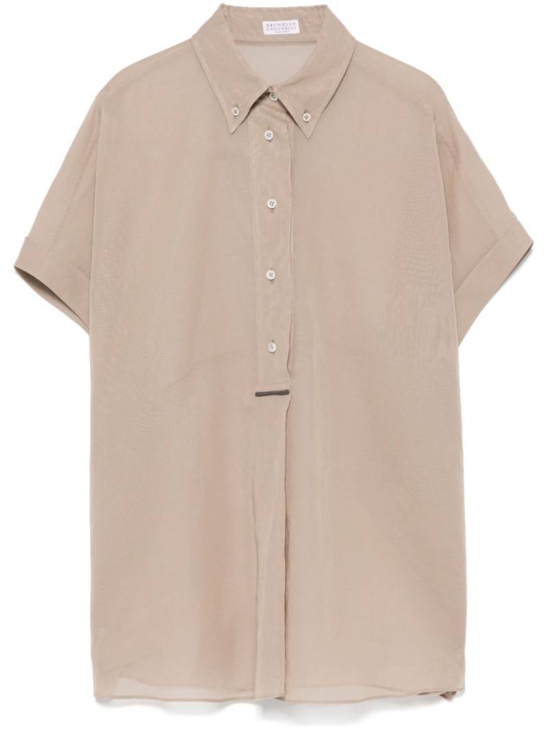 Brunello Cucinelli cotton shirt - Neutrals von Brunello Cucinelli