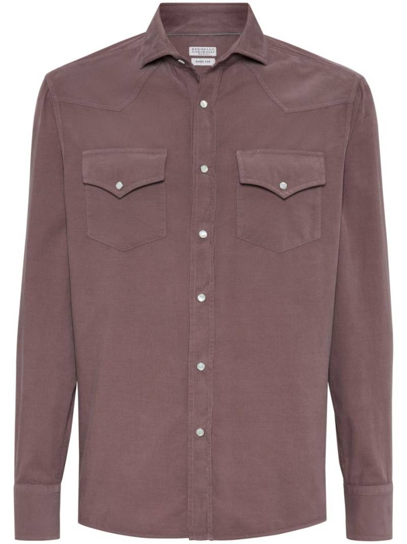 Brunello Cucinelli cotton shirt - Red von Brunello Cucinelli