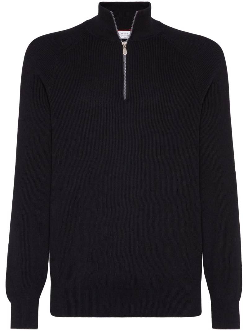 Brunello Cucinelli cotton sweater - Black von Brunello Cucinelli