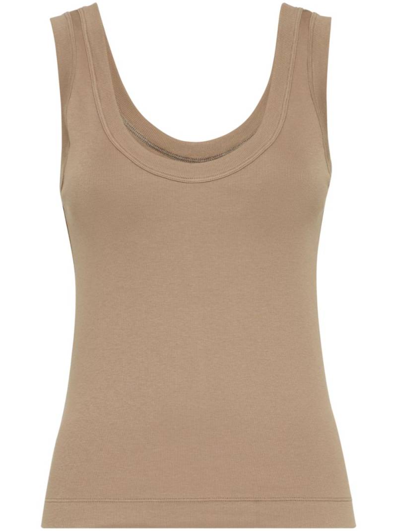 Brunello Cucinelli cotton tank top - Neutrals von Brunello Cucinelli