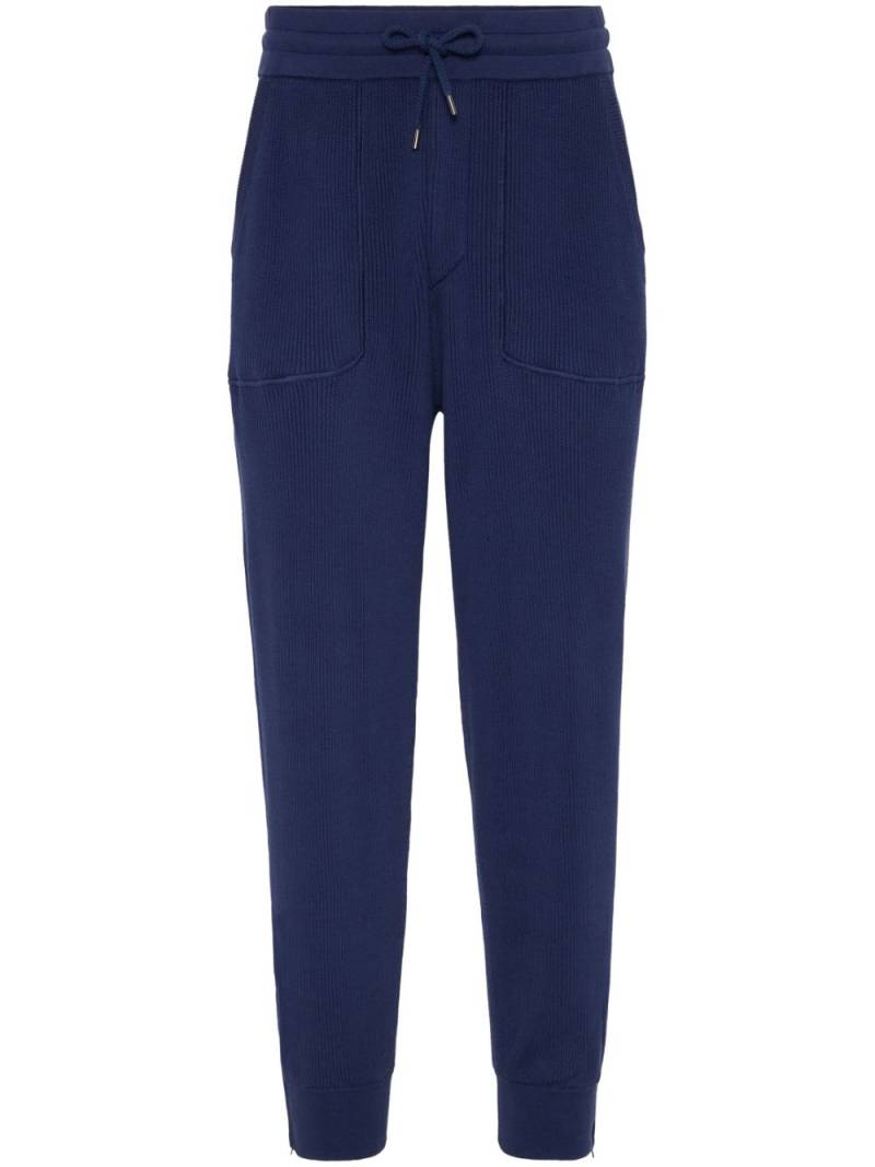 Brunello Cucinelli cotton track pants - Blue von Brunello Cucinelli