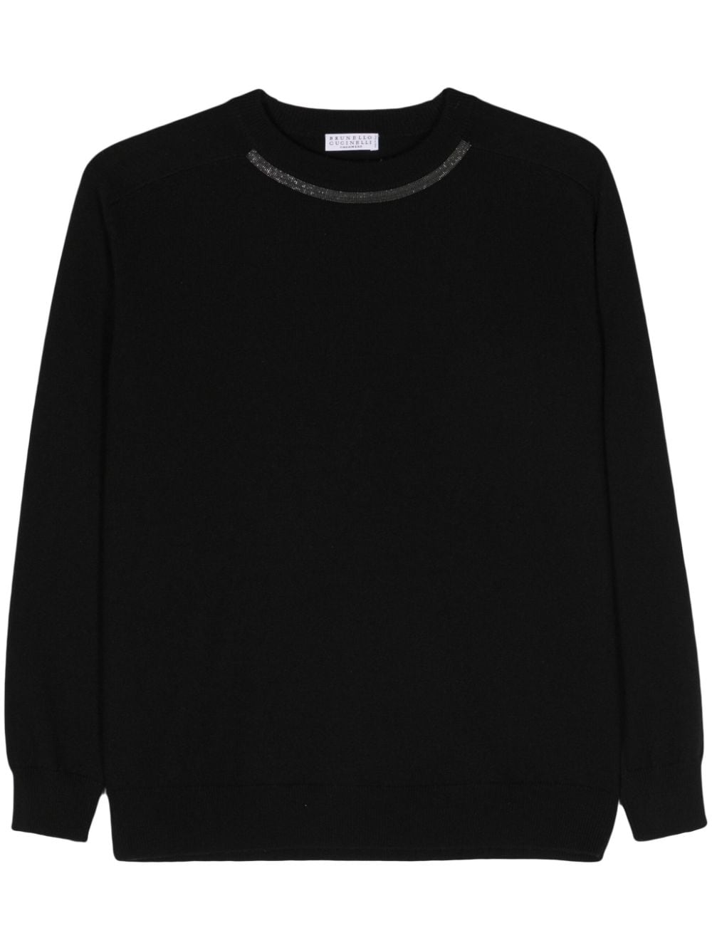 Brunello Cucinelli crew-neck cashmere jumper - Black von Brunello Cucinelli