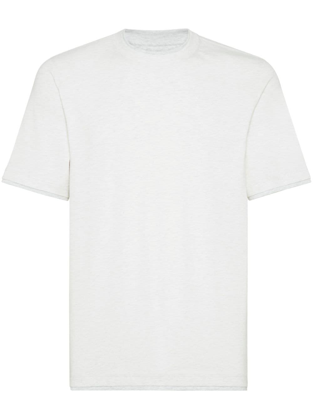 Brunello Cucinelli crew-neck cotton T-shirt - White von Brunello Cucinelli
