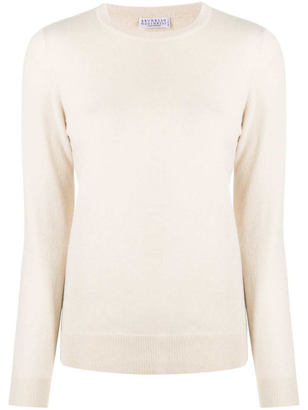 Brunello Cucinelli crew neck knitted jumper - Neutrals von Brunello Cucinelli