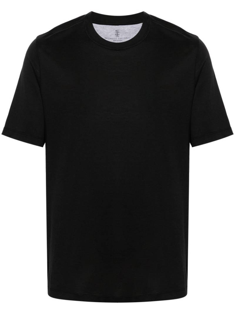 Brunello Cucinelli crew-neck short-sleeve T-shirt - Black von Brunello Cucinelli