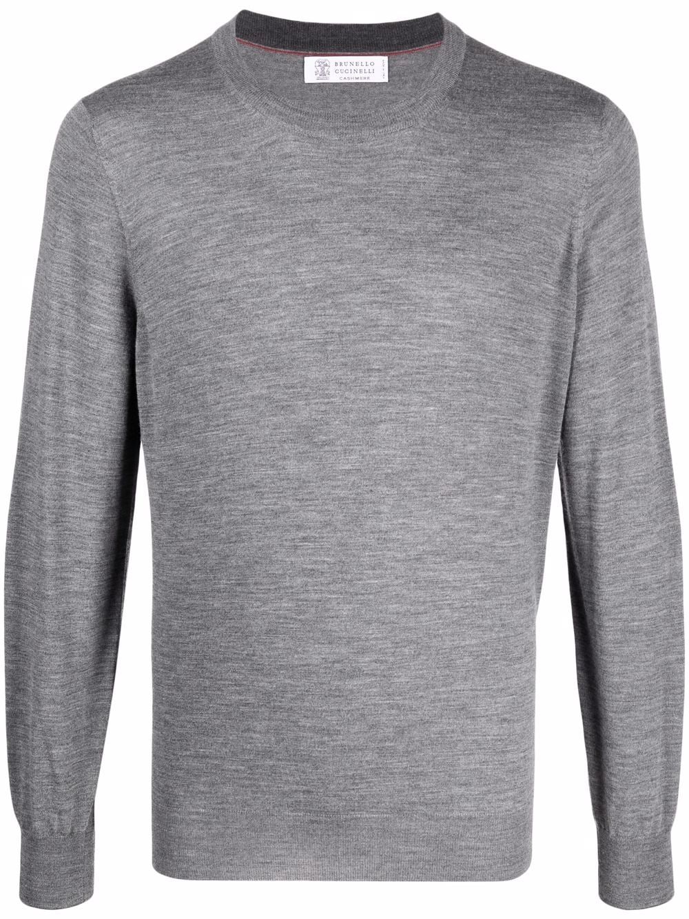 Brunello Cucinelli crewneck cashmere-wool jumper - Grey von Brunello Cucinelli