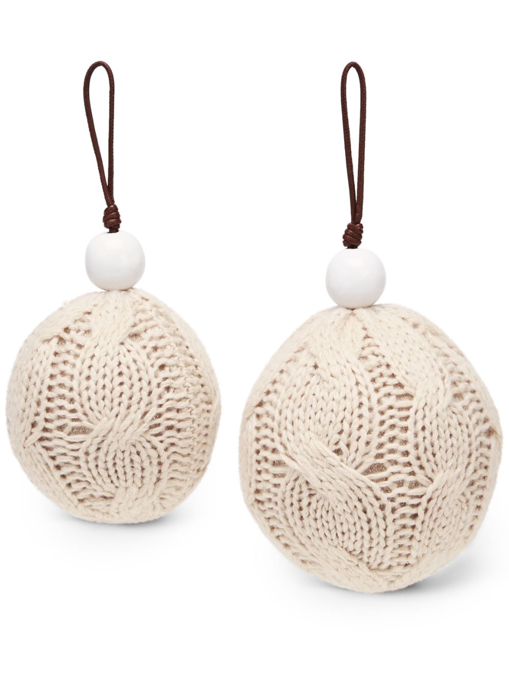 Brunello Cucinelli crochet christmas balls - Neutrals von Brunello Cucinelli