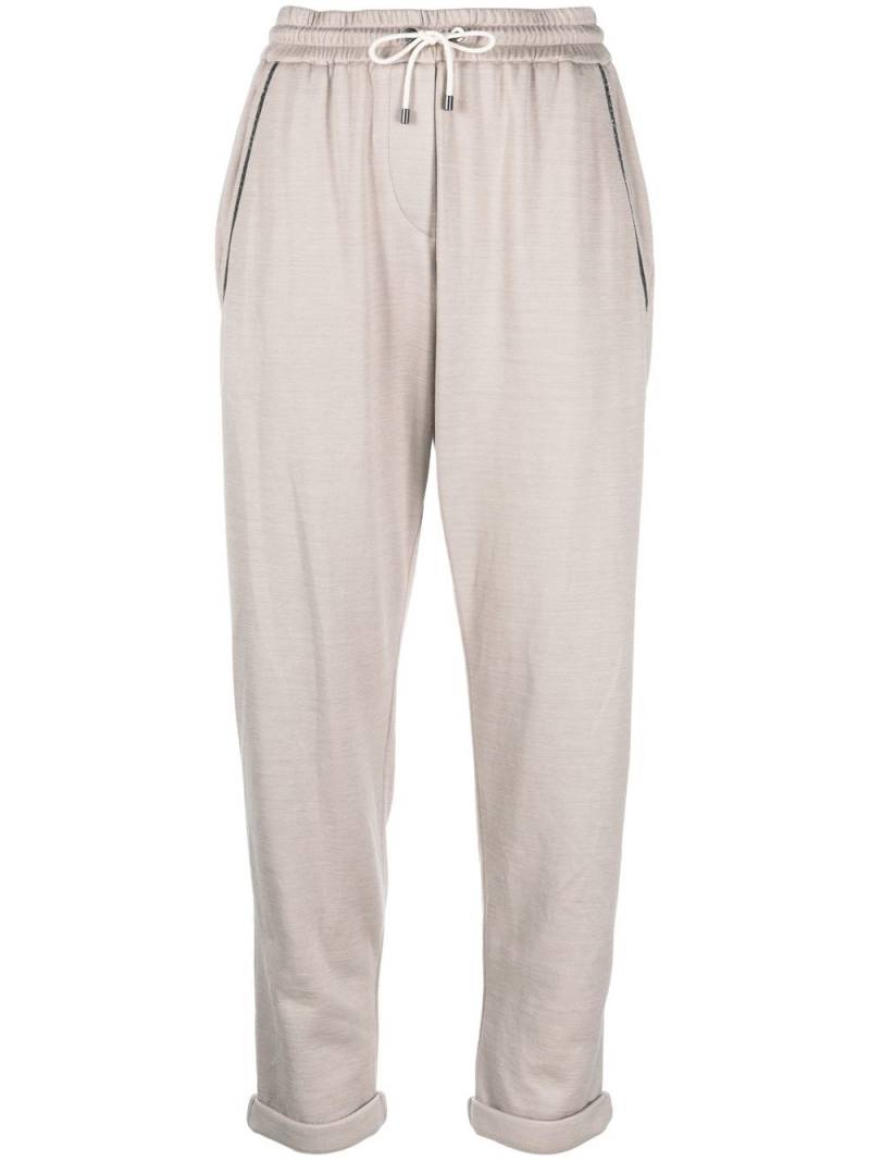 Brunello Cucinelli cropped track pants - Neutrals von Brunello Cucinelli