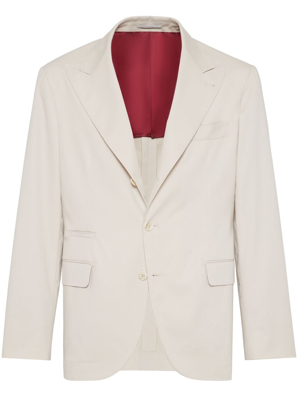 Brunello Cucinelli deconstructed gabardine large lapels blazer - Neutrals von Brunello Cucinelli