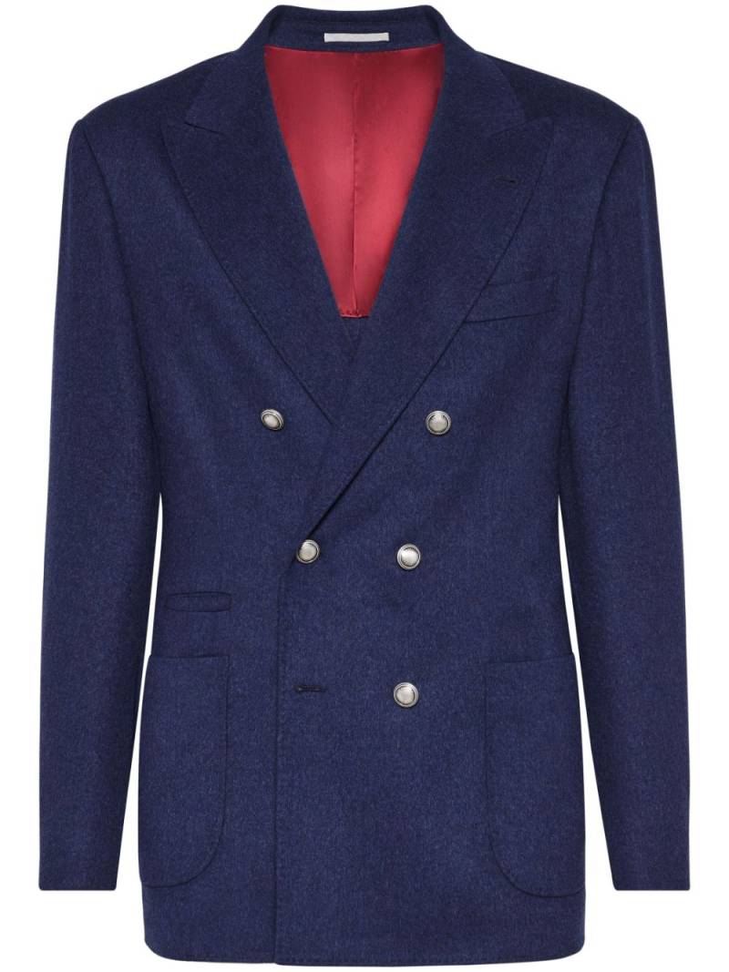 Brunello Cucinelli double-breasted blazer - Blue von Brunello Cucinelli