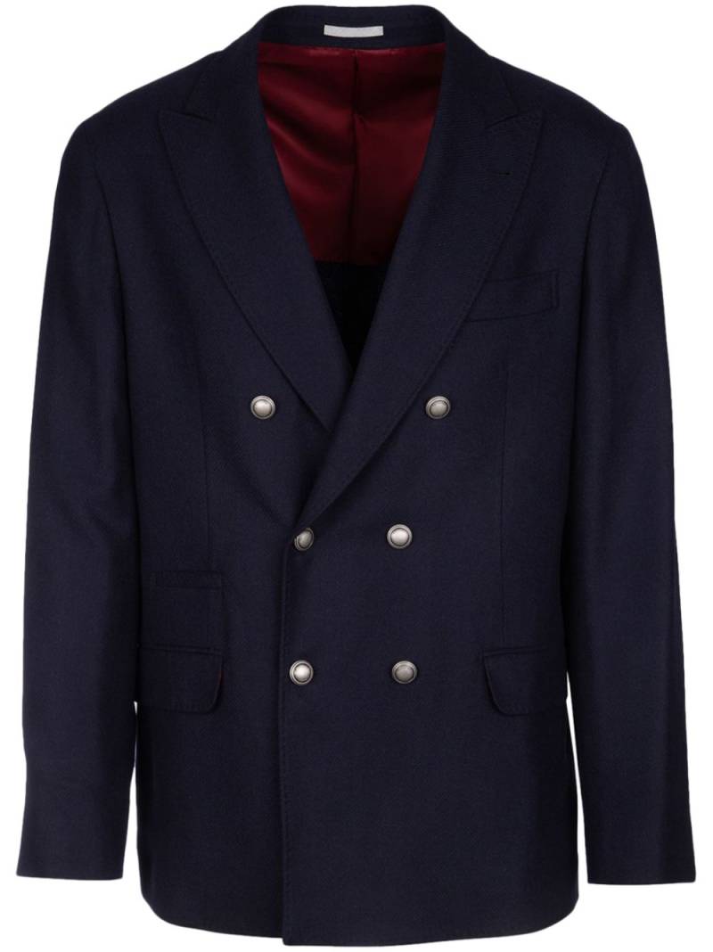 Brunello Cucinelli double-breasted blazer - Blue von Brunello Cucinelli