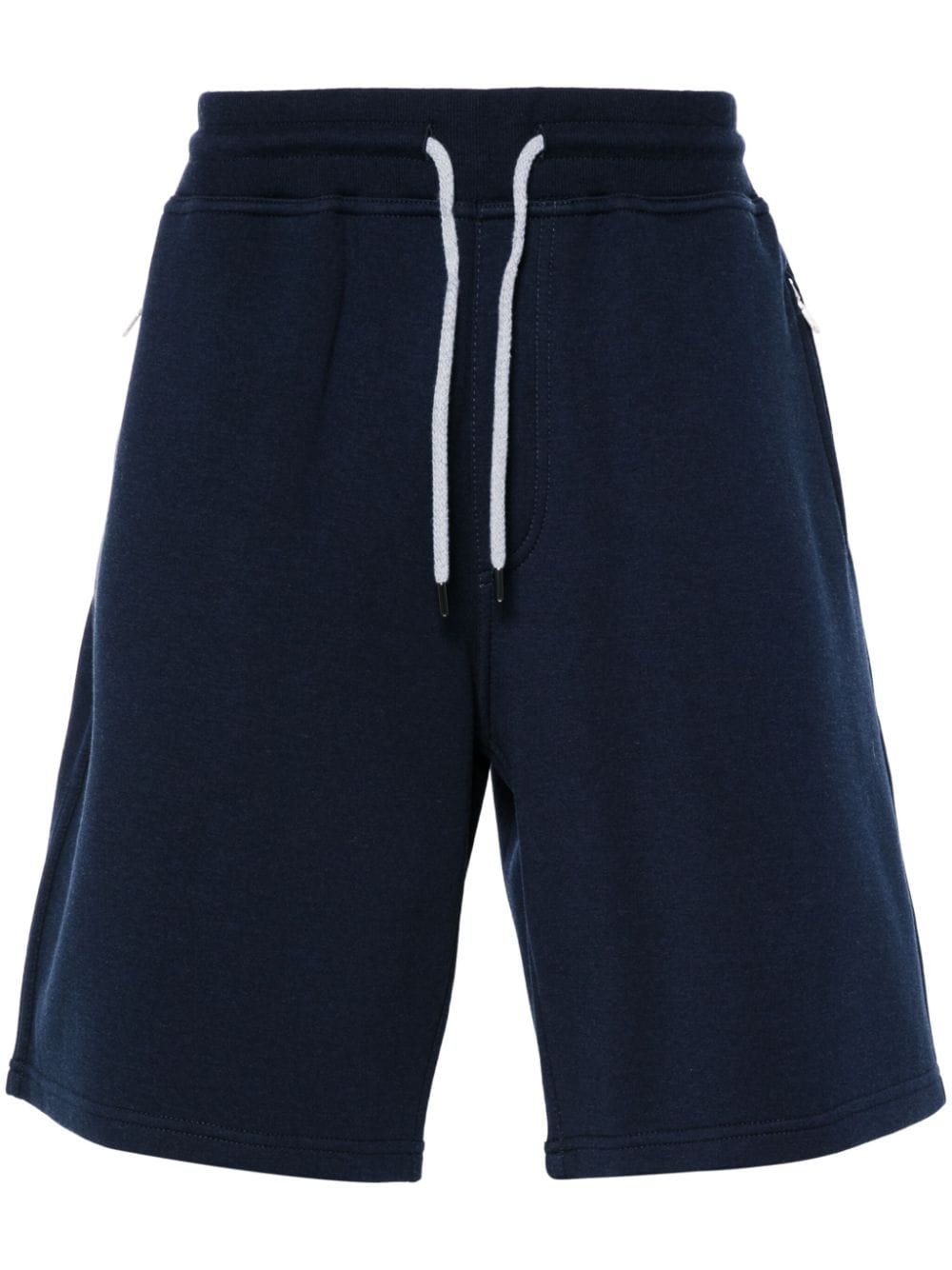 Brunello Cucinelli drawstring-waist jersey track shorts - Blue von Brunello Cucinelli