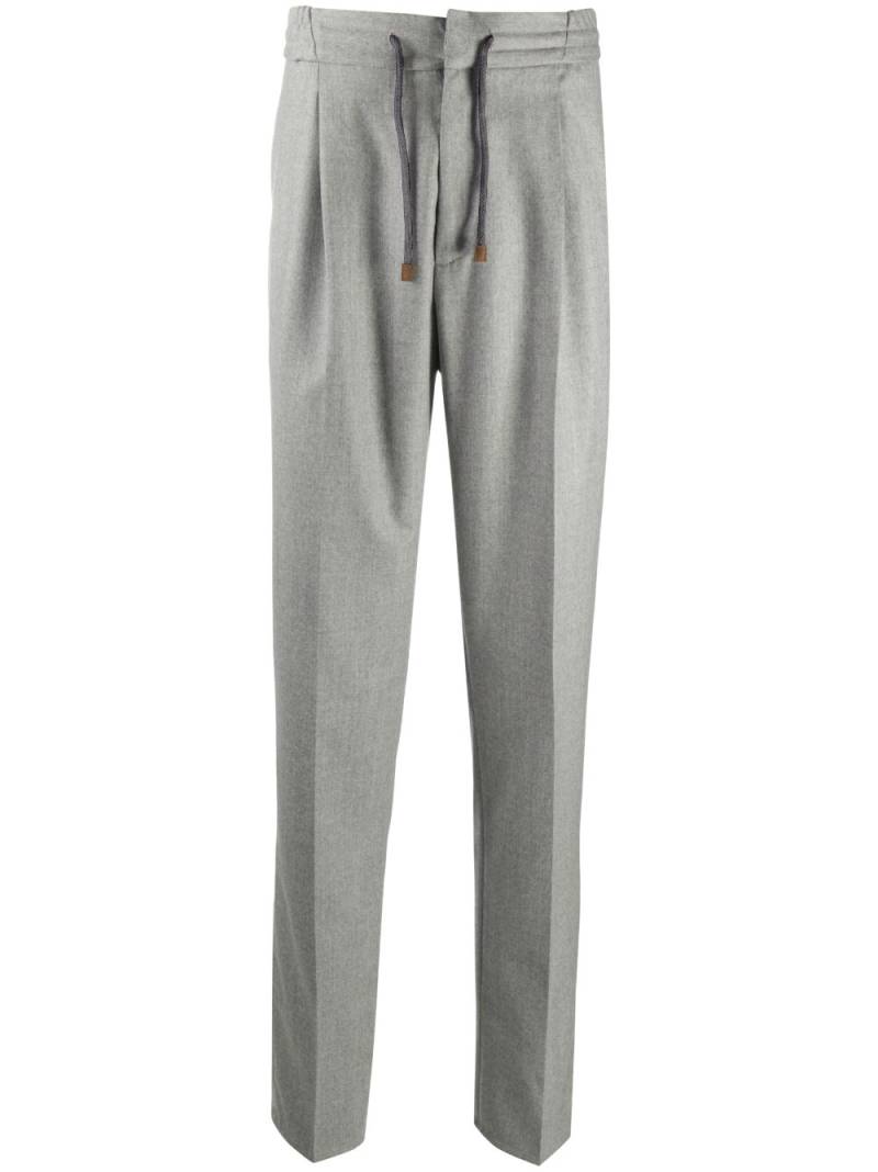 Brunello Cucinelli drawstring waist trousers - Grey von Brunello Cucinelli