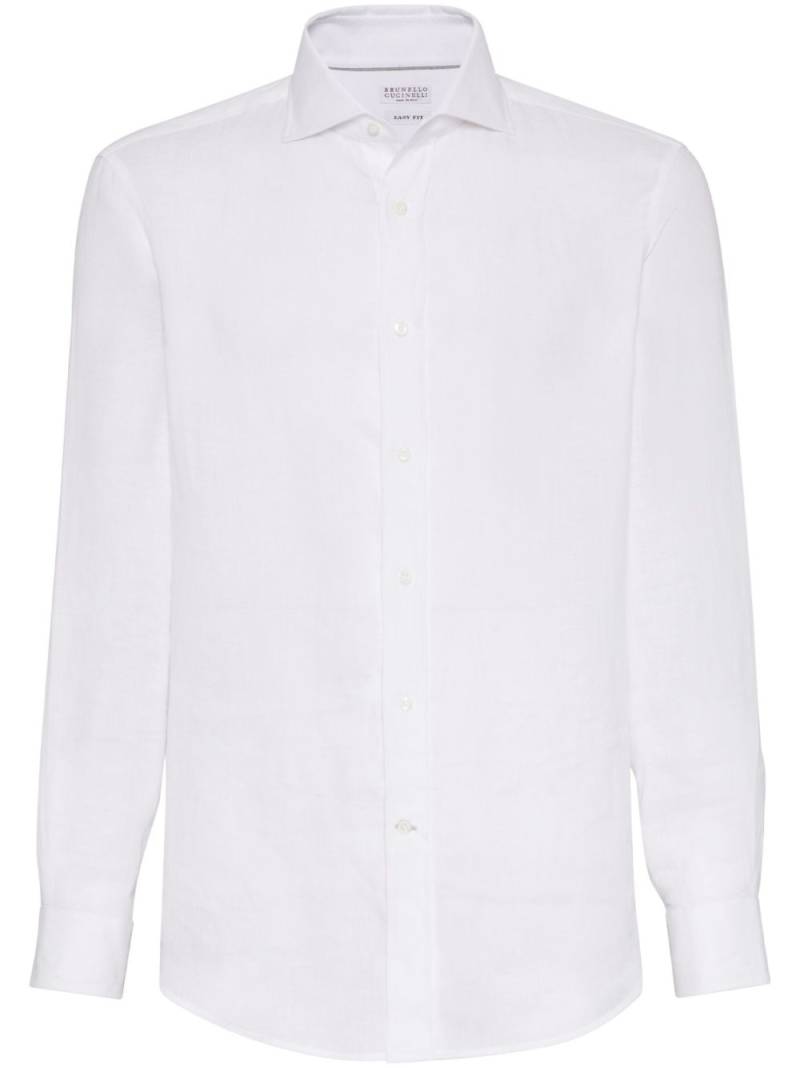 Brunello Cucinelli eco-linen shirt - White von Brunello Cucinelli