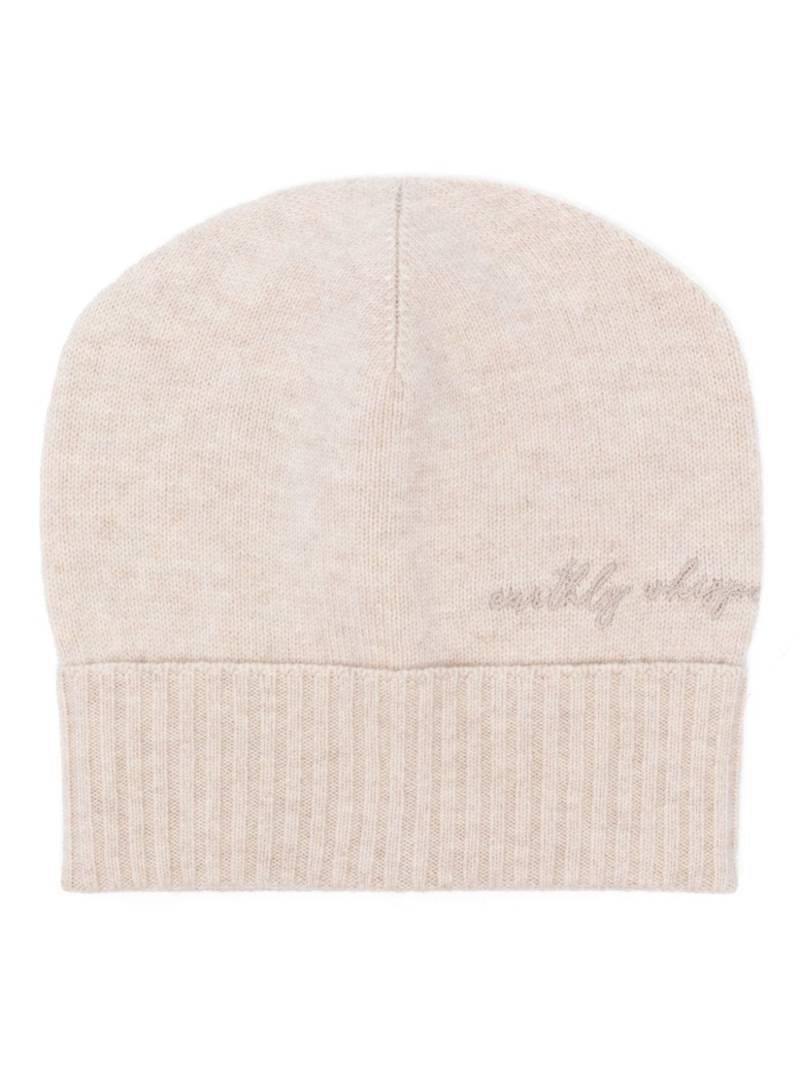 Brunello Cucinelli embroidered beanie hat - Neutrals von Brunello Cucinelli