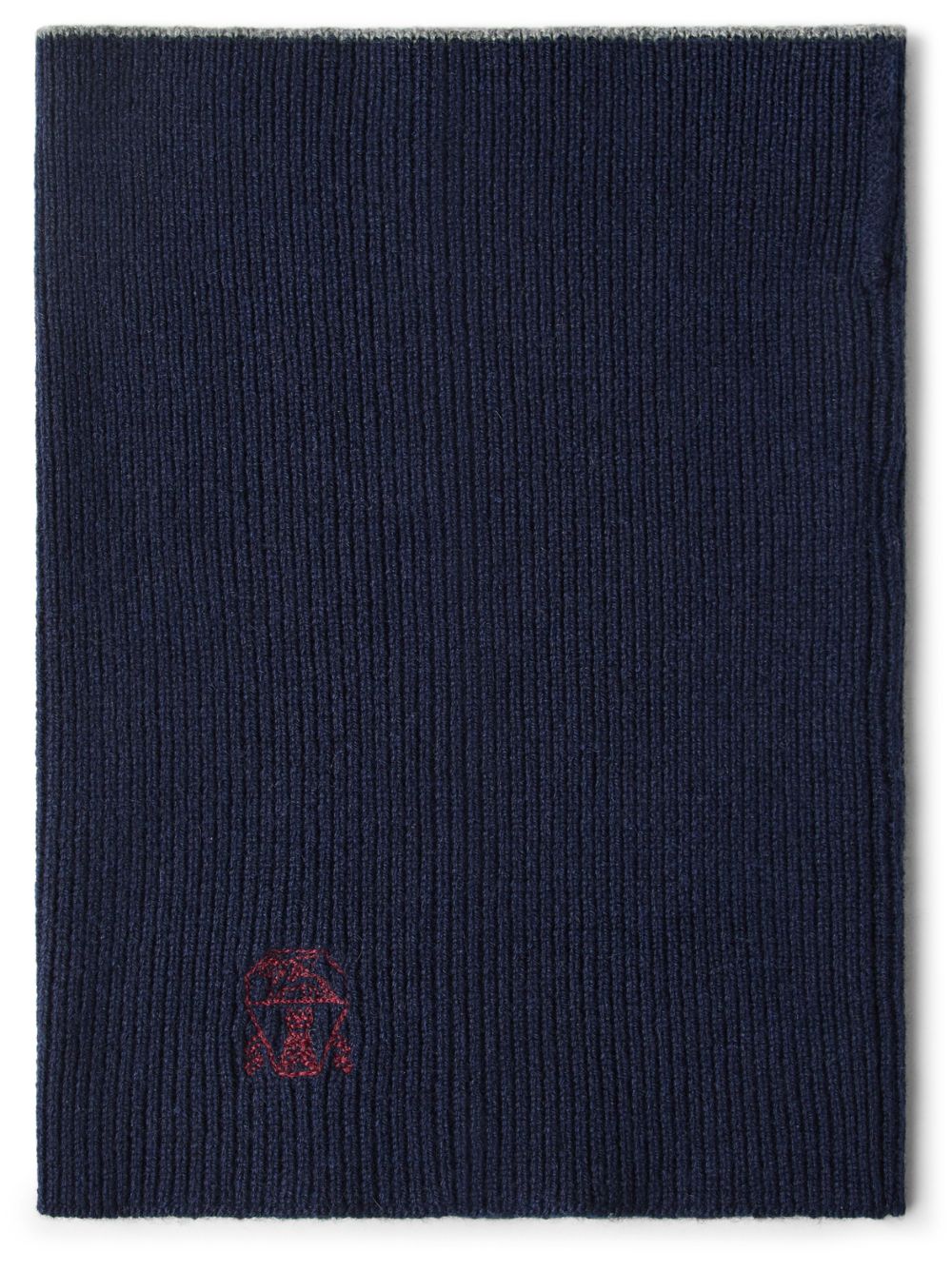 Brunello Cucinelli embroidered cashmere neck warmer - Blue von Brunello Cucinelli