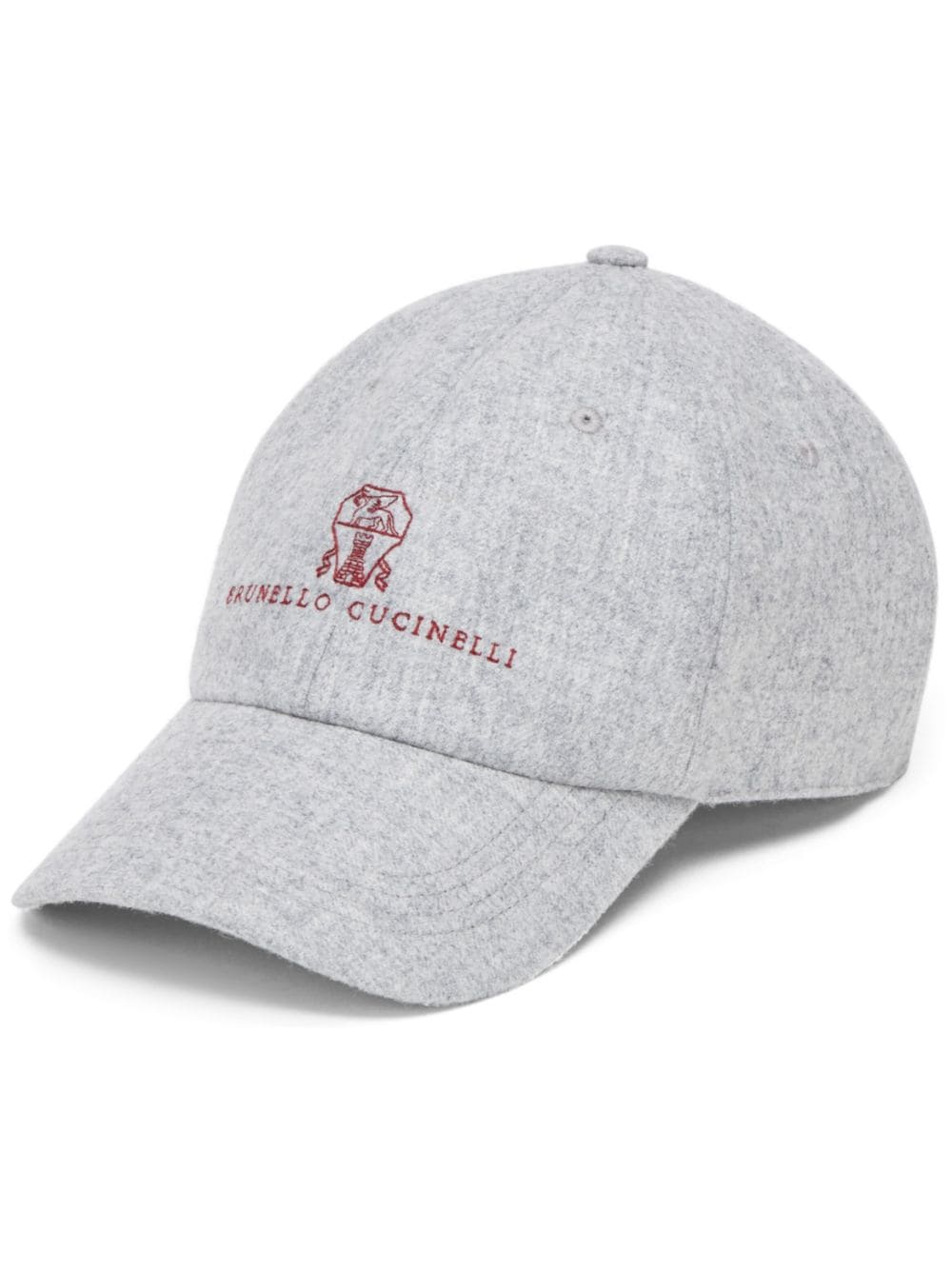 Brunello Cucinelli embroidered flannel cap - Neutrals von Brunello Cucinelli