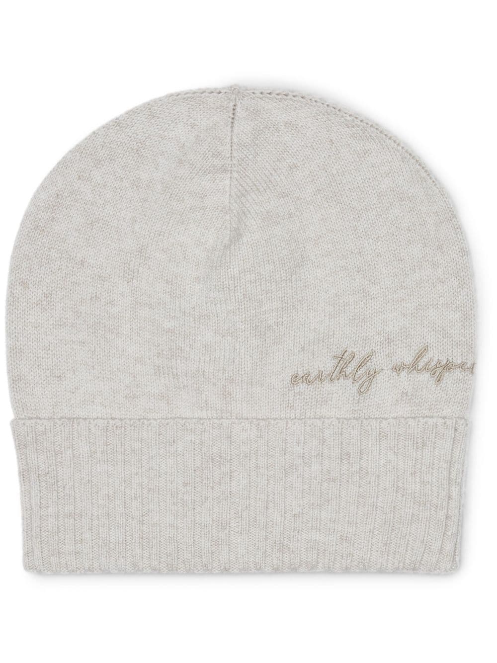 Brunello Cucinelli embroidered knit beanie - Grey von Brunello Cucinelli