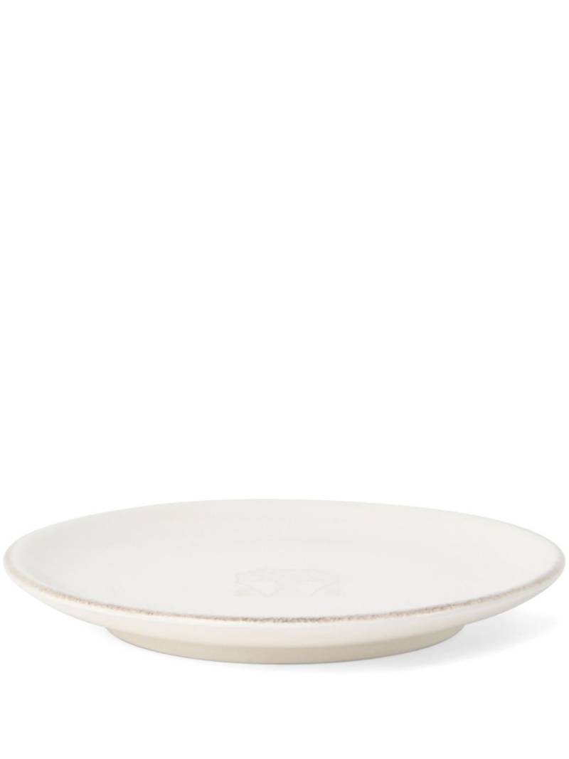 Brunello Cucinelli engraved-logo ceramic plate - White von Brunello Cucinelli