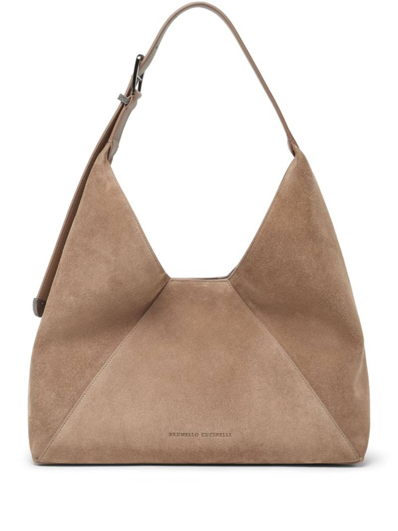 Brunello Cucinelli BC Duo suede tote bag - Neutrals von Brunello Cucinelli