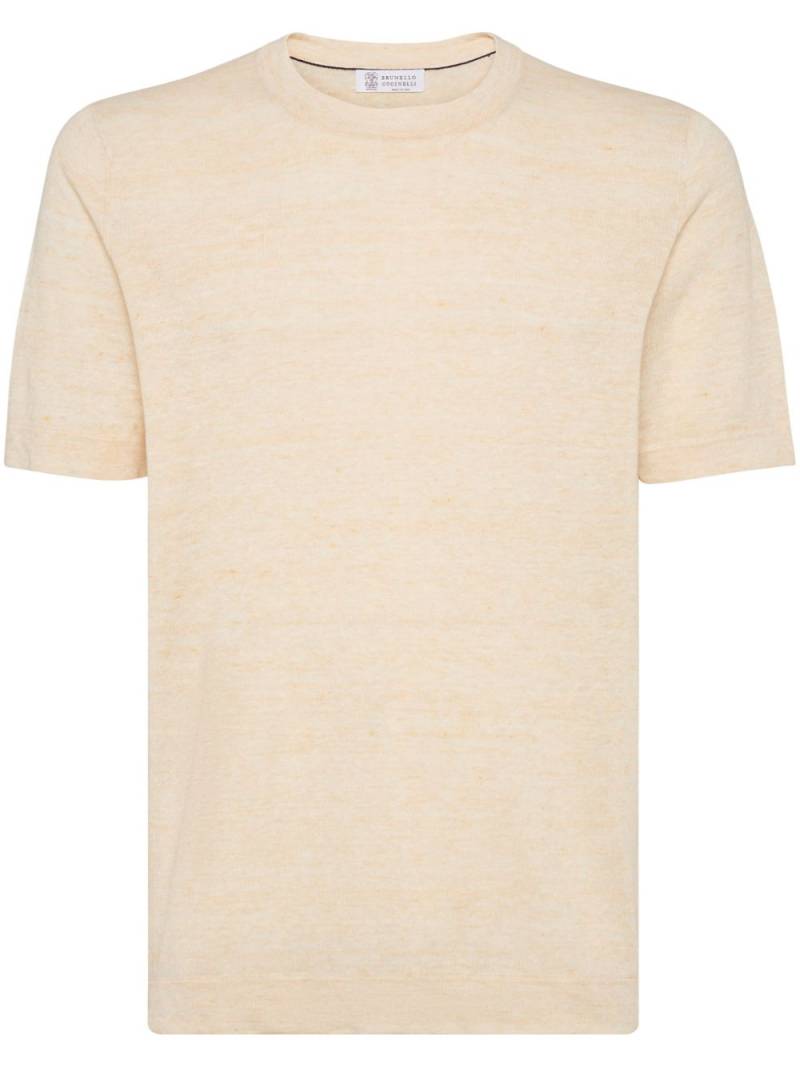 Brunello Cucinelli fine-knit T-shirt - Neutrals von Brunello Cucinelli