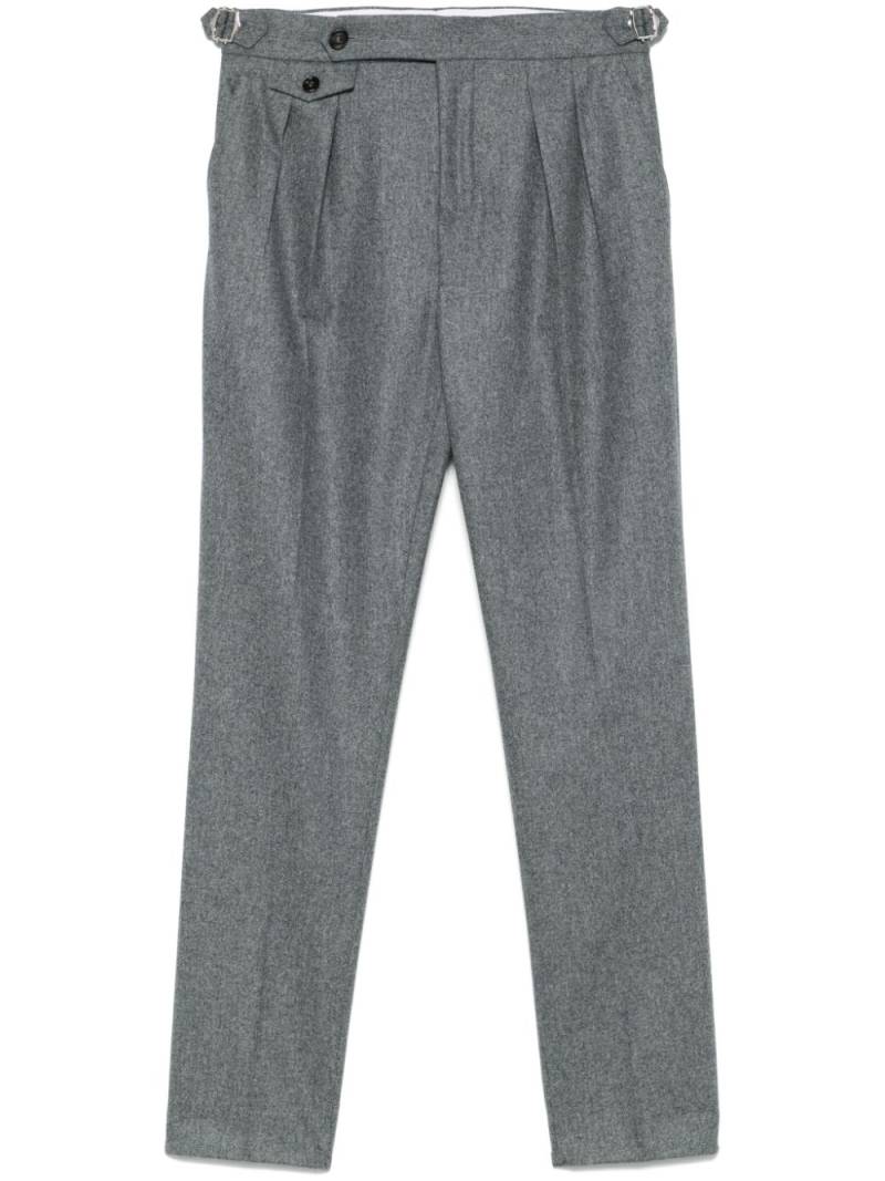 Brunello Cucinelli flannel double-pleat trousers - Grey von Brunello Cucinelli